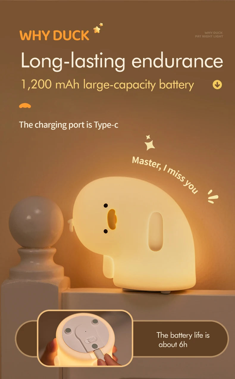 Cute Duck LED Night Lamp
