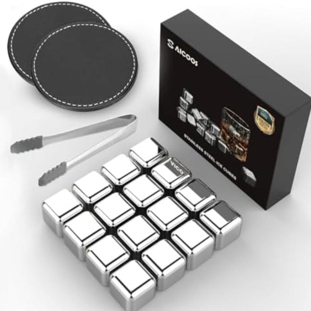 Stainless Steel Ice Cubes (12 Pcs)