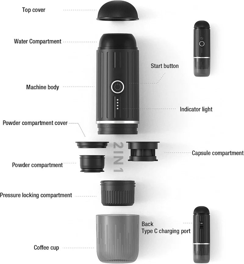 Rechargeable Espresso Coffee Maker