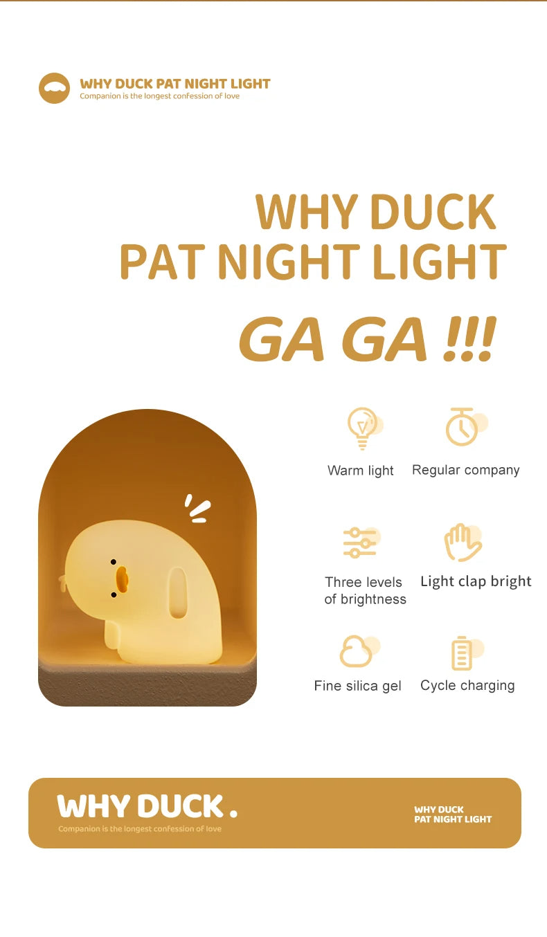 Cute Duck LED Night Lamp