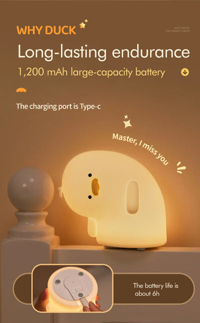 Cute Duck LED Night Lamp