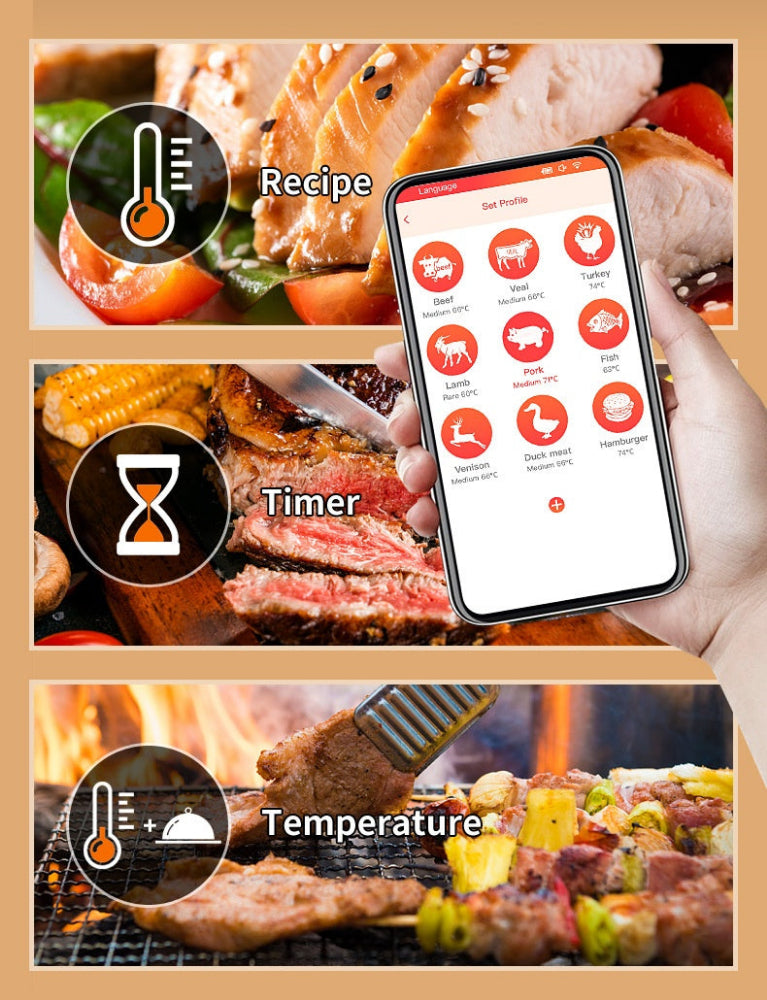 Wireless Kitchen Oven Thermometer