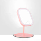 Desktop Mirror with Light Bulb Fill Light