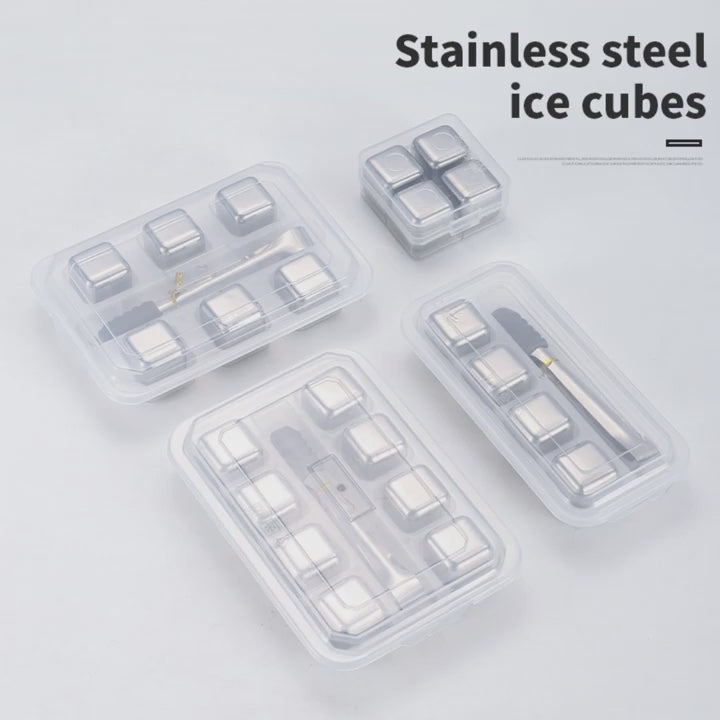 Stainless Steel Ice Cubes (12 Pcs)